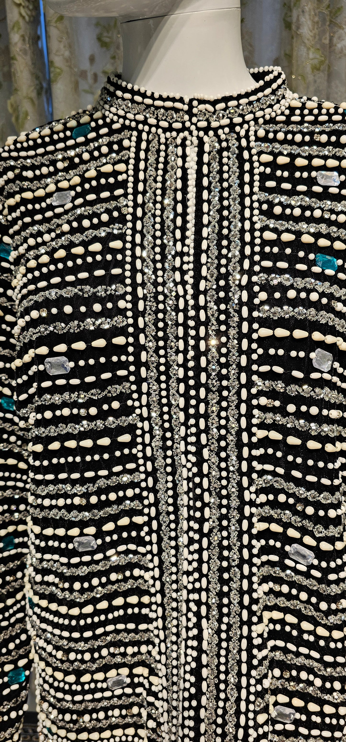 Royal Velvet Blazer with Heavy Stone & Bead Embellishment