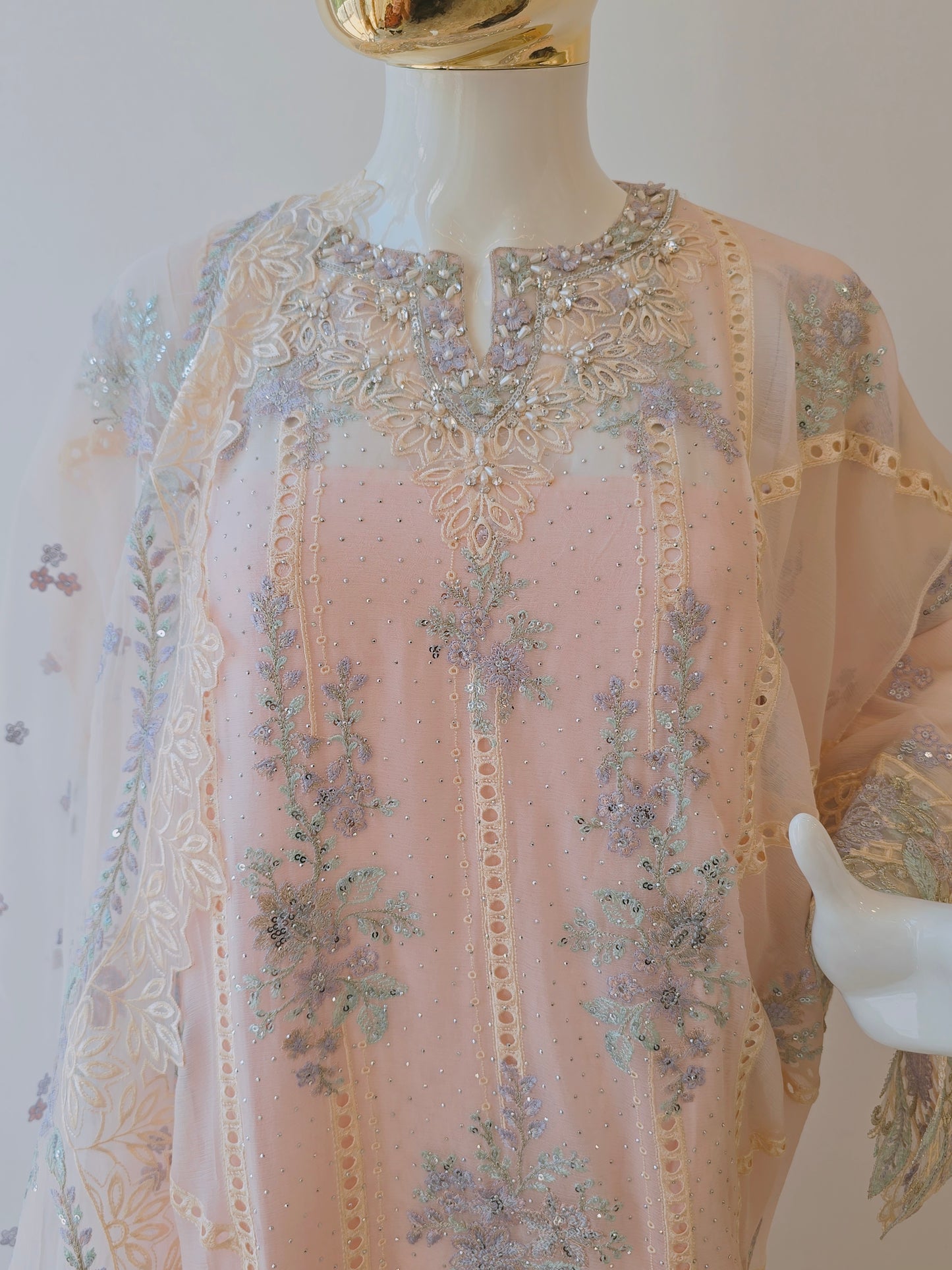 Pastel Mirage Suit Set-Unstitched