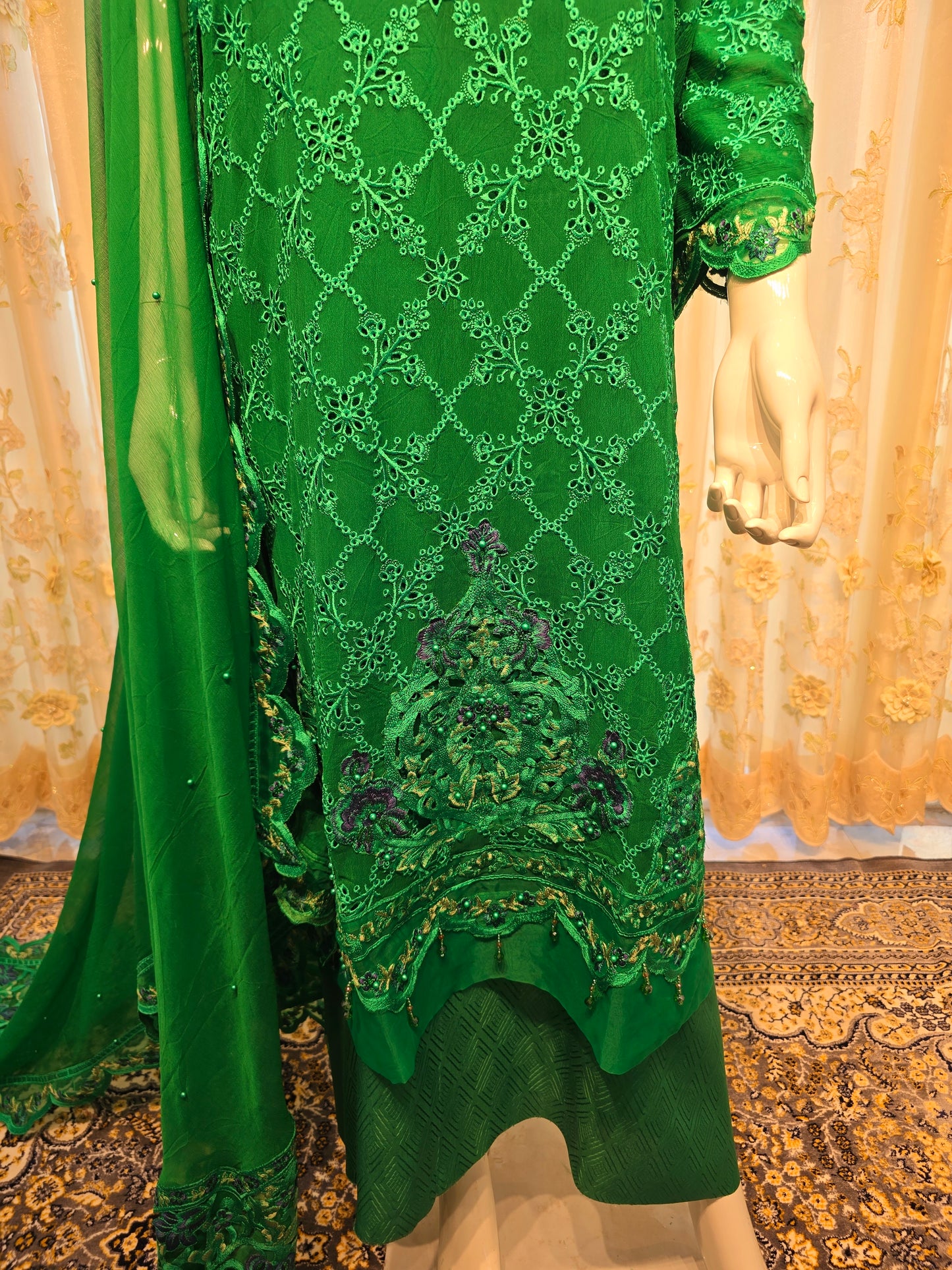 Emerald Enchantment-A Designer Unstitched Suit