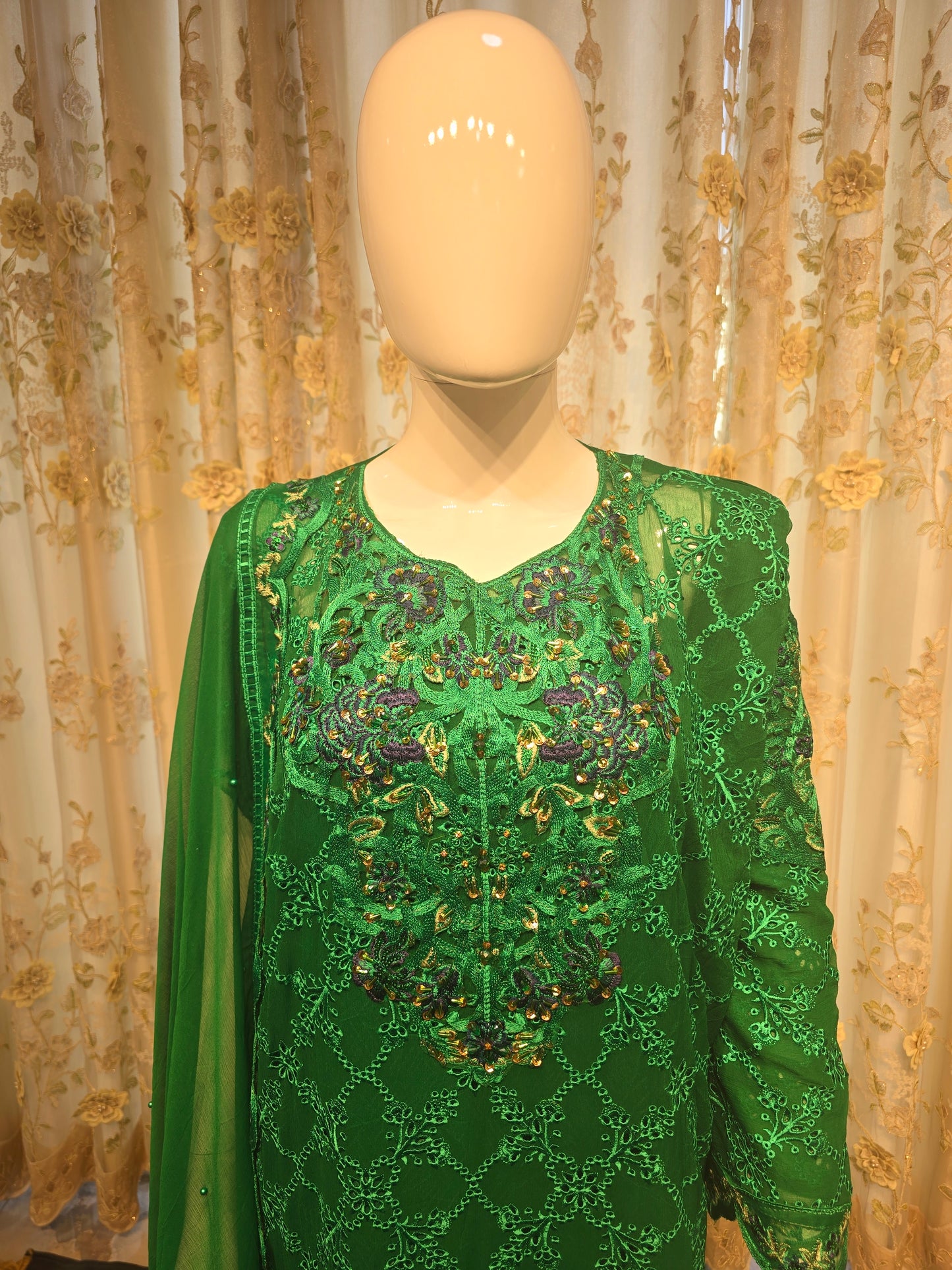 Emerald Enchantment-A Designer Unstitched Suit