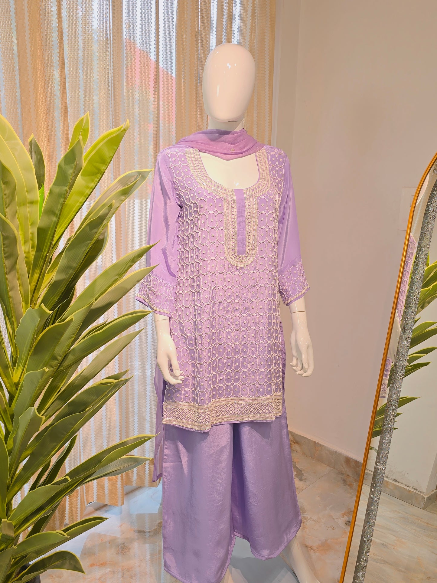 Lavender Gharara Set
